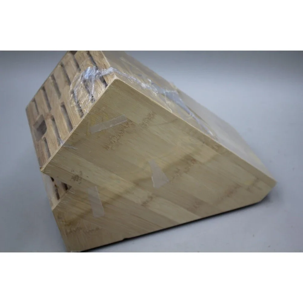 Shenzhen 20 Slot Large Solid Wood Bamboo Kitchen Knife Block No Knives 5.5 lbs!